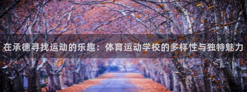 必发官方平台体育:在承德寻找运动的乐趣:体育运动学校的多样性